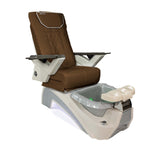 Mayakoba Fedora II Pedicure Spa Chair - Shiatsulogic FX Copper FX / White Base with Light Gray Bowl Fedora II AYC-SPA-FEDORA-2-FX9652-001WHLGY-52CPR