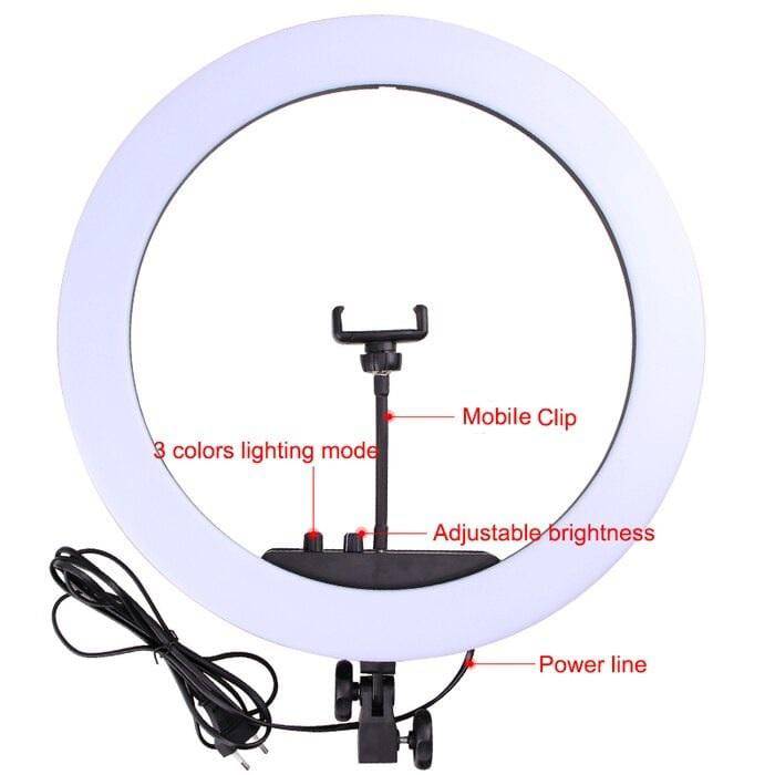 Dermalogic Halo LED Ring Light - 18" Adjustable Tri-Color DPI-LMP-001