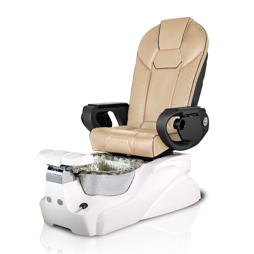 TSM T-SPA White Base Humvee Throne-2 / Champagne T-SPA-TRI-WHITE-EPOX-GREY