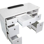 Mayakoba NAPA Manicure Table (White & Silver)