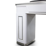 Mayakoba NAPA Manicure Table (White & Silver)