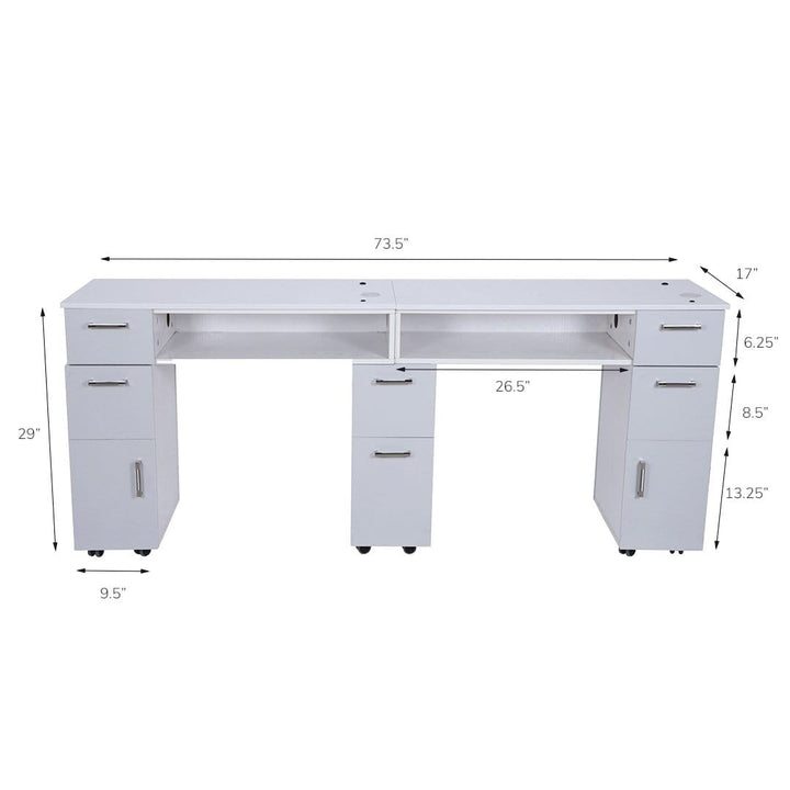 Mayakoba Milan Manicure Nail Table - Double