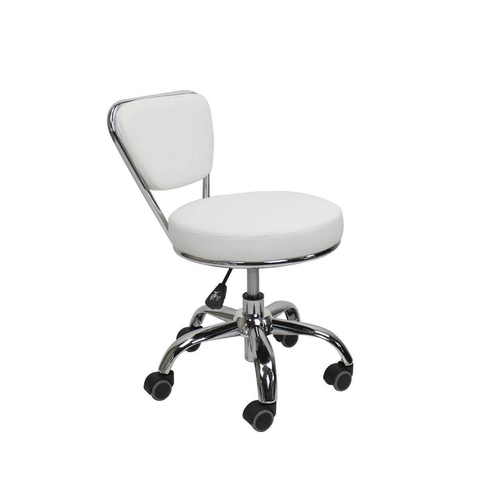 Mayakoba Short Pedicure Technician Stool - The Dayton White Dayton LGR-PDSTL-10312-WH