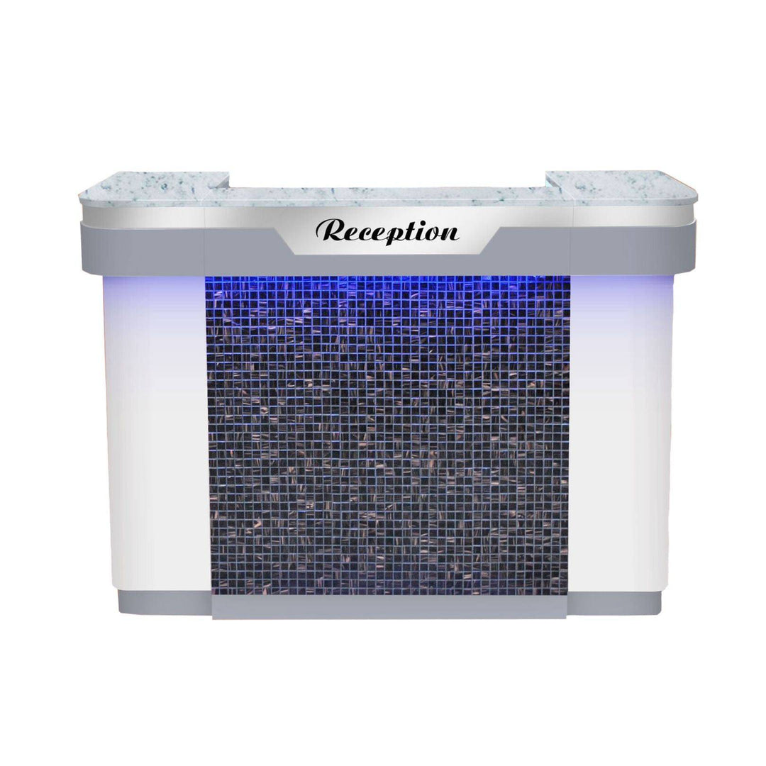 Mayakoba Nova I Reception Desk with Mosaic Tile and LED MBS-NRTBL-NOVA-CB2