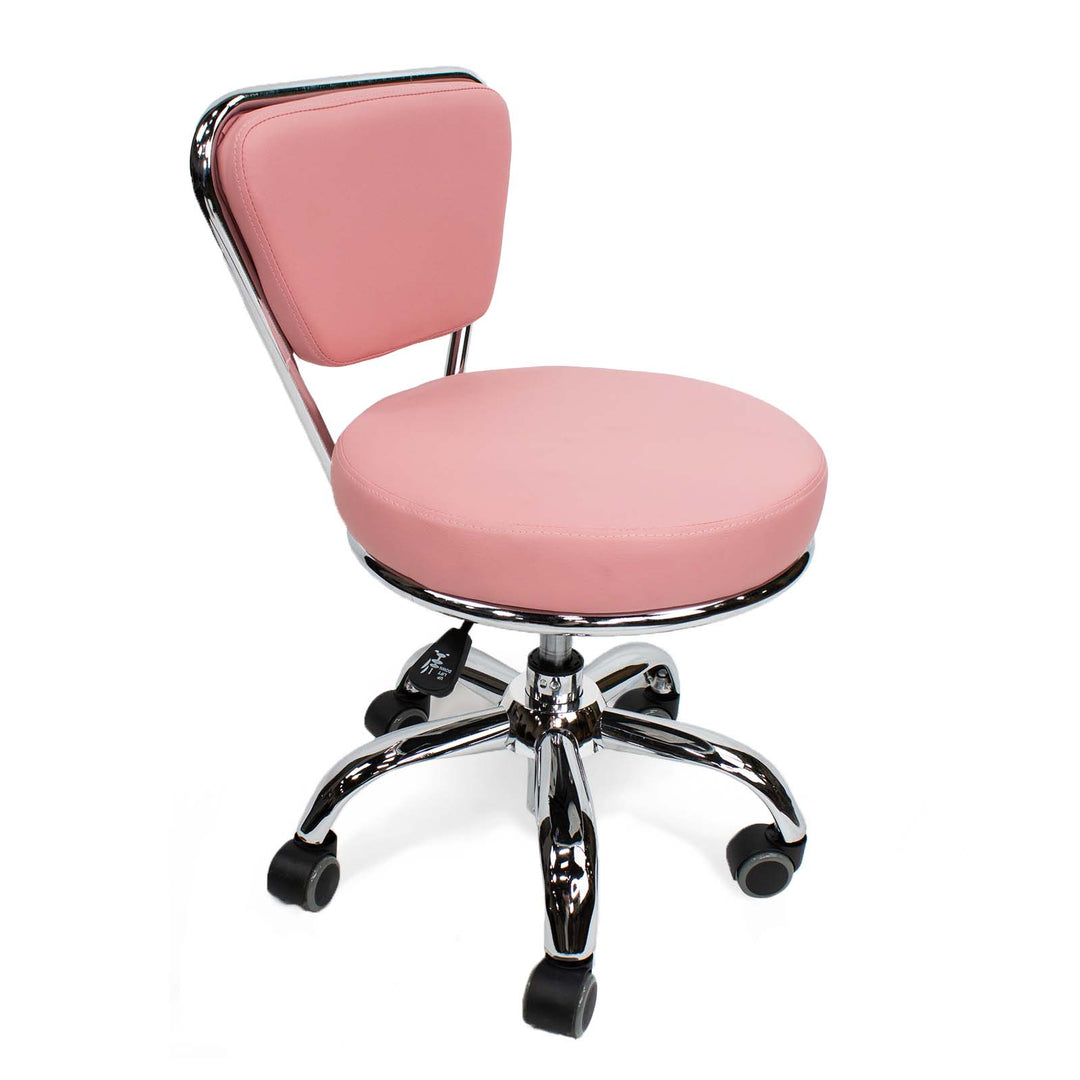 Mayakoba Short Pedicure Technician Stool - The Dayton Pink Dayton LGR-PDSTL-10312-PNK