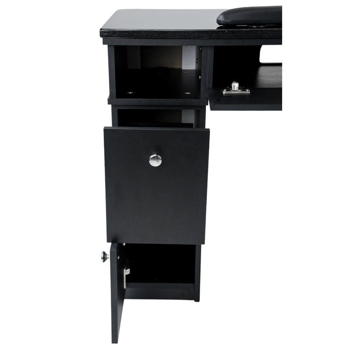 Mayakoba Sonoma II Manicure Table in Modern Black JAT-NTBL-3110-KIT