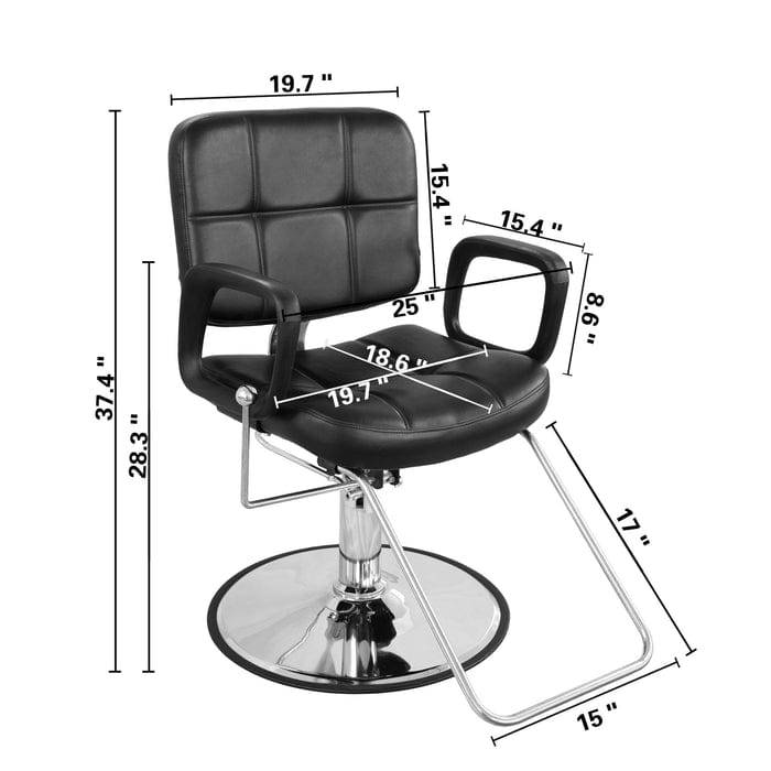 BarberPub Reclining Hydraulic Barber Chair Salon