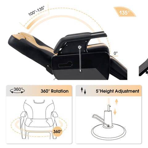 ShopSalonCity BarberPub Hydraulic Recline Barber Chair  6154-2688