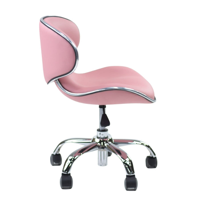 Mayakoba UMI Salon Pedicure Technician Stool, Rolling Seat with Adjustable 13"-15"