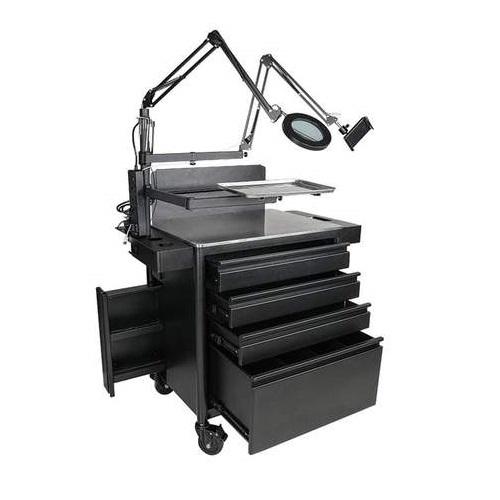 TatArtist Stainless Steel Black Tattoo Workstation TA4701 FF-DPI-TTCBN-4701-BLK