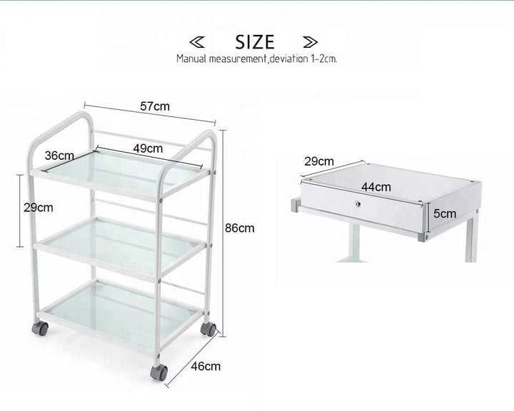 Beauty-Ace 3-Tier Portable Salon Trolley BA6039